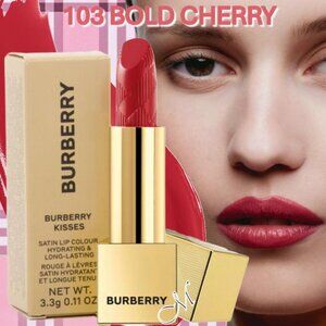 Burberry Kisses Satin Long Lasting Lip Colour* ~ 103 Bold Cherry 3.3g NIB